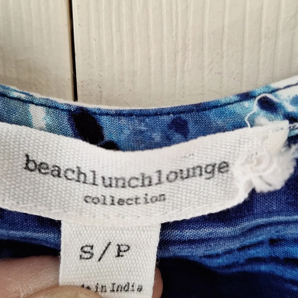 beachlunchlounge mini dress - sleeveless - S - blues/white